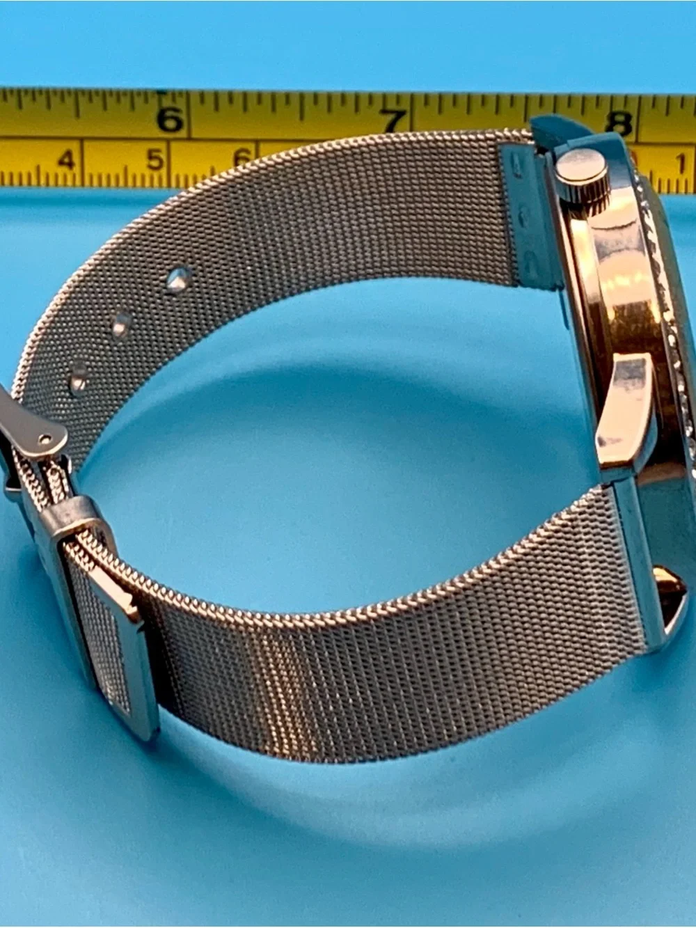Men’s Fashion Quartz Wristwatch Crystal Bezel/Indices Mesh Band Working